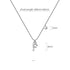Solid 925 Sterling Silver Initial Crystal Personalised Alphabet Letter Necklace Silver